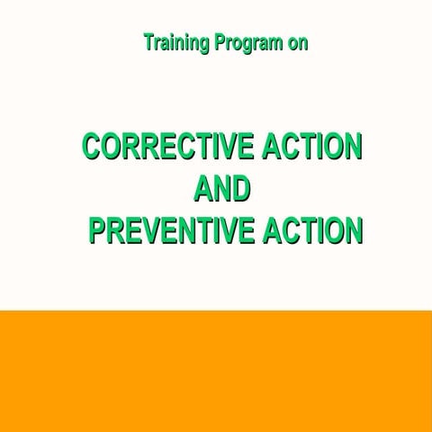 Corrective and Preventive action (CAPA)