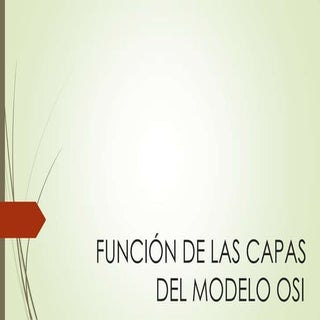 Capas del modelo OSI