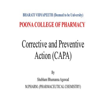 Corrective & Preventive actions (CAPA) | PPTX