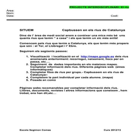 Capbussem en els rius de catalunya