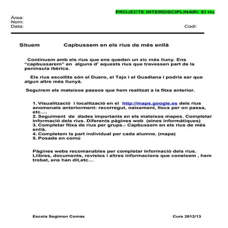 Capbussem en els rius de més enllà