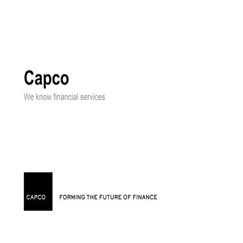 Capco: We know financial services | PPT