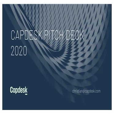 CapDesk-Pitch-Deck | PDF