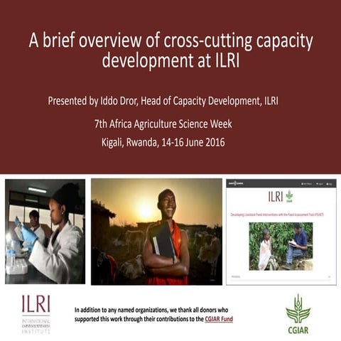A brief overview of cross-cutting capacity development at ILRI