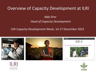 Overview of Capacity Development at ILRI