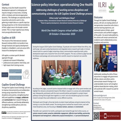 Addressing challenges of working across disciplines and communicating science...