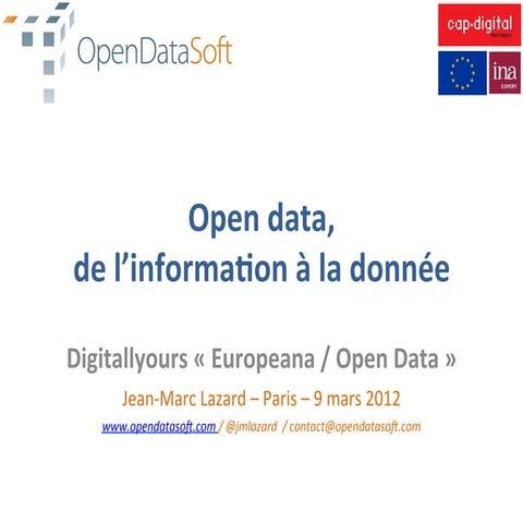 OpenDataSoft au Workshop Open Data Cap Digital
