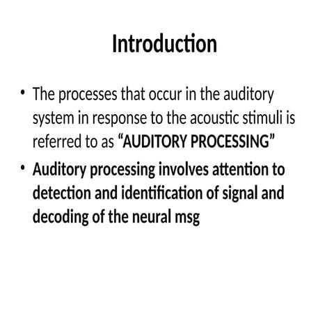 Management of children with Auditory processing disorders