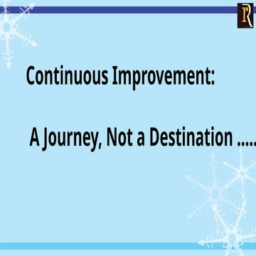 CAPDO a journey to continuous improvement