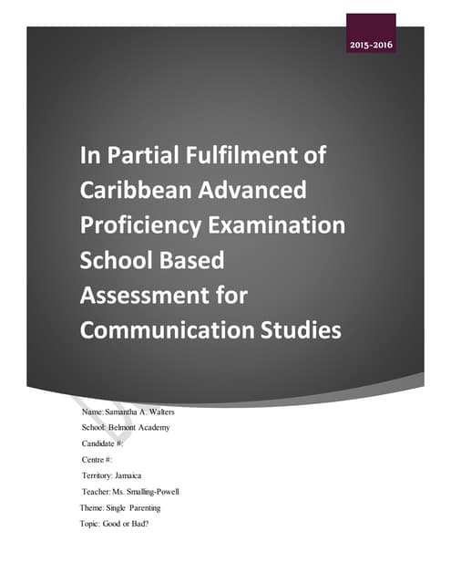 Communication Studies IA Sample | DOCX