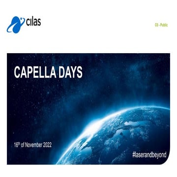 CapellaDays2022 | CILAS - ArianeGroup | CILAS feedback about Capella use