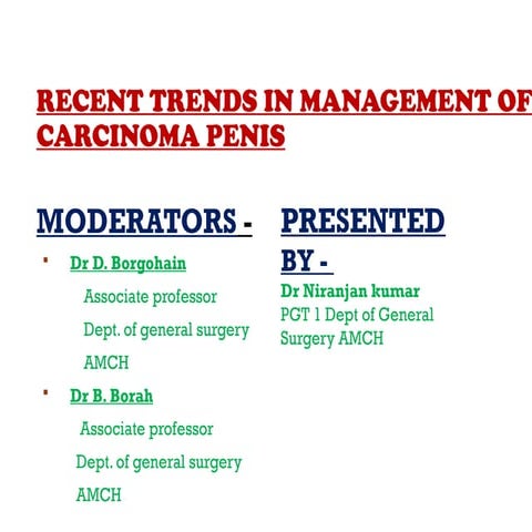 Carcinoma penis power point presentation