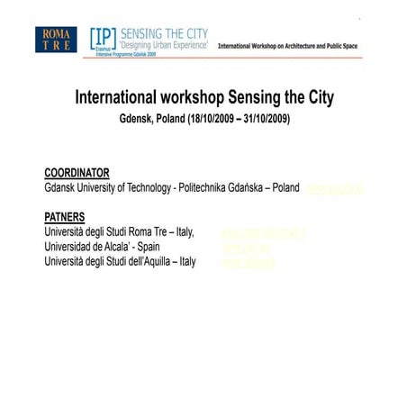 Designing a City for all senses. By Antonio Caperna