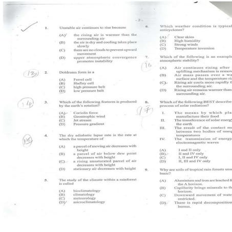 Simple explanations with answers to CSEC Geography 2019 multiple choice ...