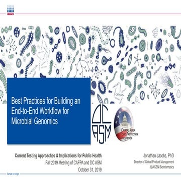  Best Practices for Building an End-to-End Workflow for Microbial Genomics