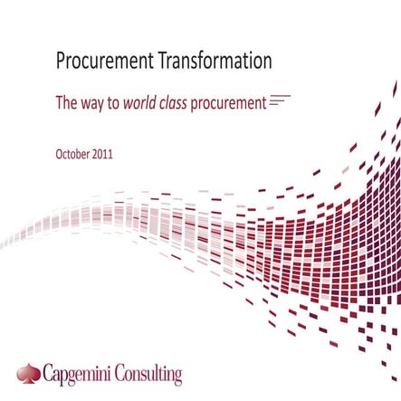 Capgemini Consulting Procurement Transformation