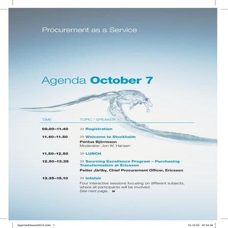 Capgemini Purchasing Executive Summit - October 2010 - Stockholm, Sweden.
