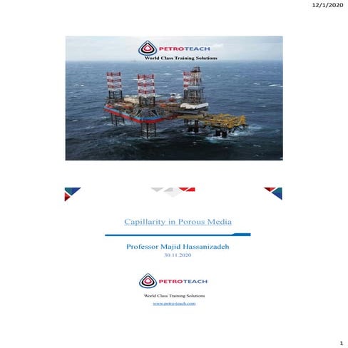 Capillarity in Porous Media