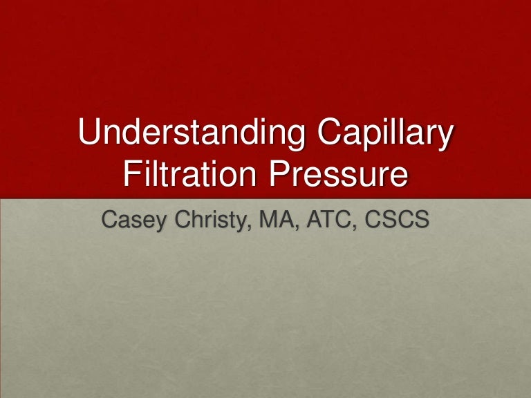 Capillary filtration pressure