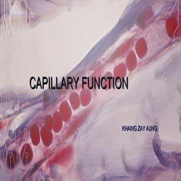 Capillary function