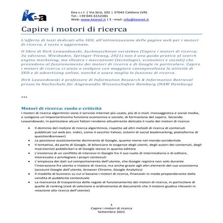 Capire i motori di ricerca