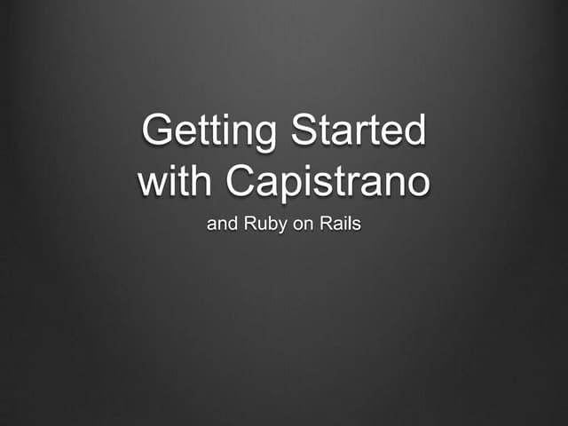 Getting Started with Capistrano