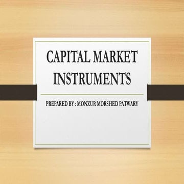 Capital market-instrument