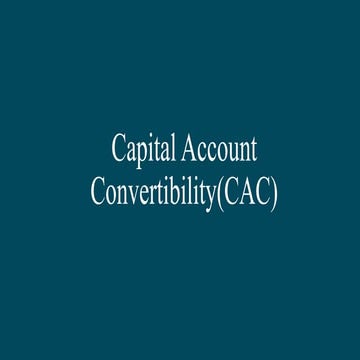 Capital account convertability
