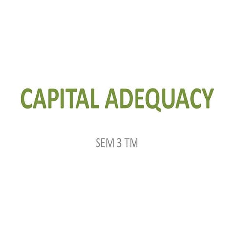 Capital adequacy (final)