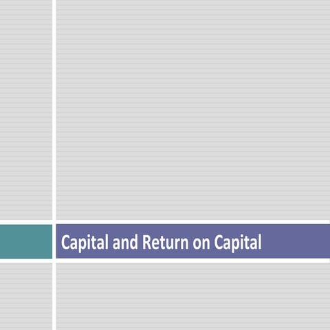Capital and return on capital pdf