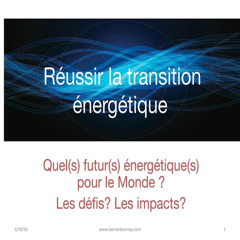 Réussir la transition énergétique - Présentation pour CapitalatWork au Châtea...