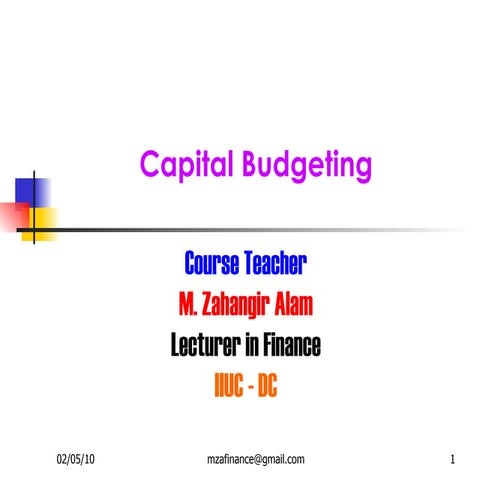 Capital Budgeting 01 | PPTX