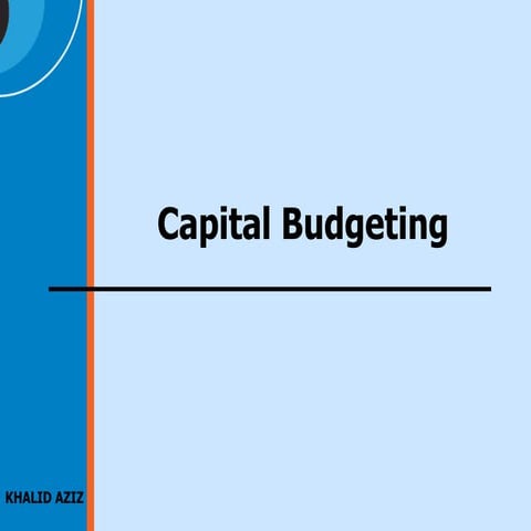 Capital budgeting