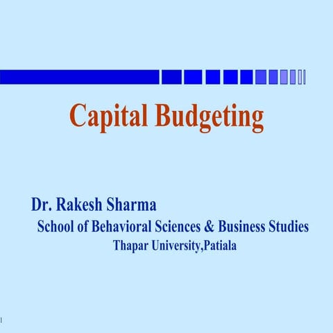 Capital budgeting