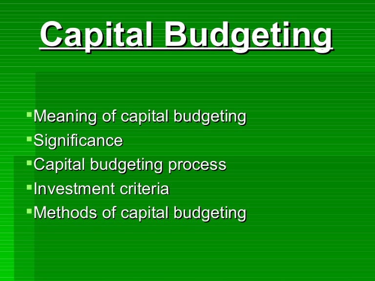 capital-budgeting