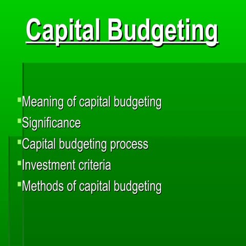 Capitalbudgeting 