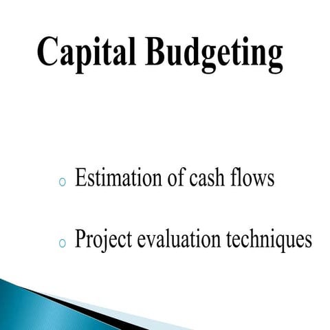Capital budgeting | PPTX