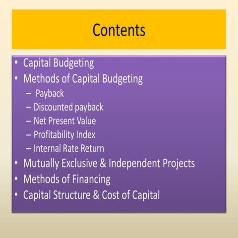 Capital budgeting