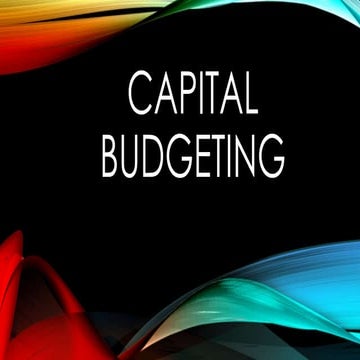 Capital budgeting