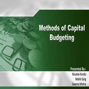 Capital budgeting
