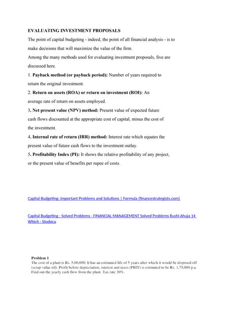 Capital Budgeting.docx in this there are many capital bu