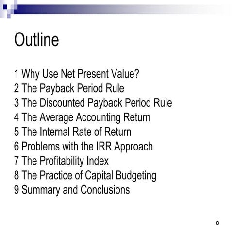 Capital budgeting i