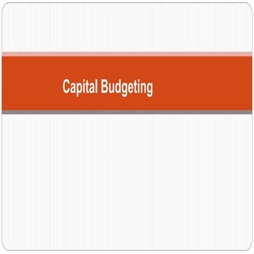 Capital budgeting (1)
