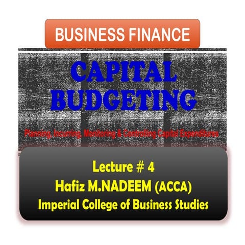 Capital Budgeting | PPTX