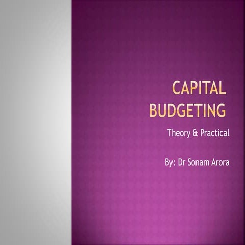 Capital budgeting ppt