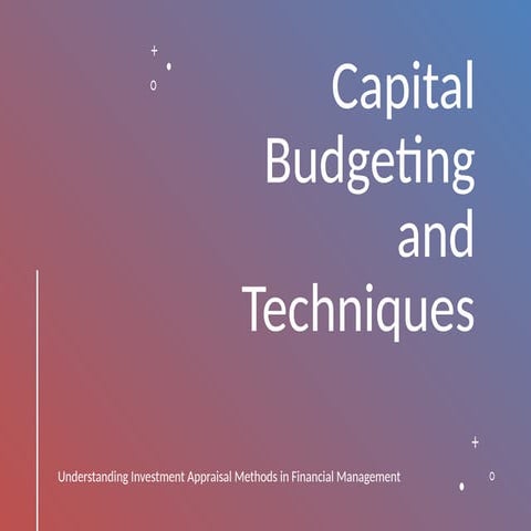 Capital budgeting ppt | PPSX