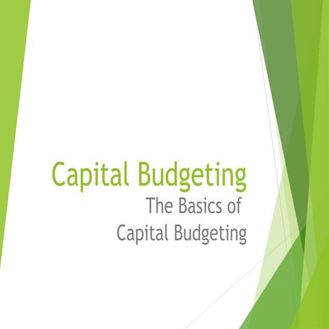 Capital Budgeting Unit 2 Ppt