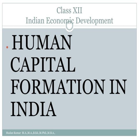  human Capital formation