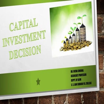 CAPITAL INVESTMENT DECISION