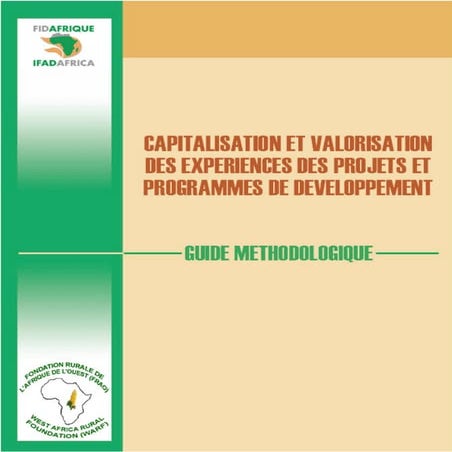 Capitalisation des Expériences des Projets et Programmes de Développement - G...